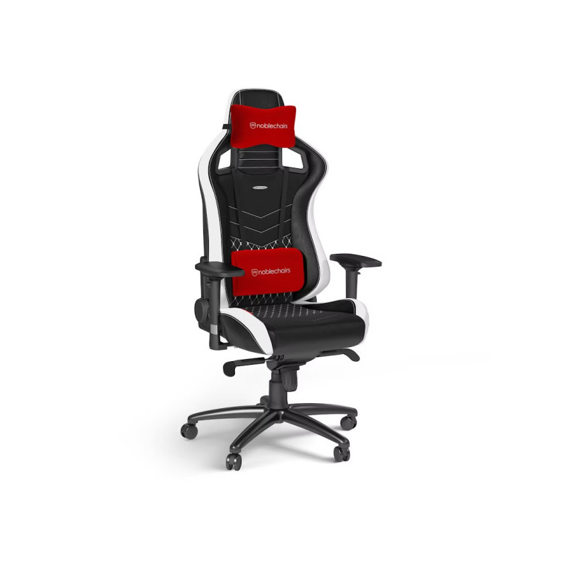 Noblechairs EPIC Real Leather Black/Red/White