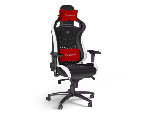 Noblechairs EPIC Real Leather Black/Red/White sur PC Gamer Master au Maroc