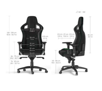 Noblechairs EPIC Real Leather Black - Chaise Maroc