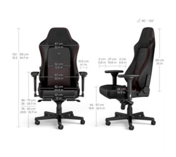 Noblechairs HERO Real Leather Black/Red - Chaise Maroc