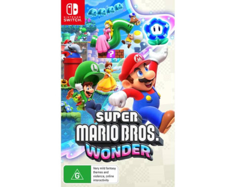Nintendo Switch OLED Model Super Mario Bros Wonder White Console Bundle