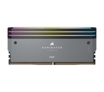 Corsair Dominator Titanium DDR5 RGB 32 Go (2 x 16 Go) 6000 MHz CL30 - Gris sur PC Gamer Master au Maroc