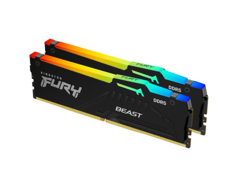 Kingston FURY Beast RGB 32 Go (2 x 16 Go) DDR5 6000 MHz CL30 sur PC Gamer Master au Maroc