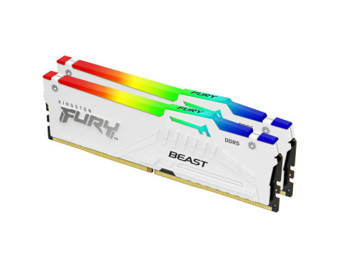 Kingston FURY Beast RGB 64 Go (2 x 32 Go) DDR5 6000 MHz CL30 - Blanc sur PC Gamer Master au Maroc