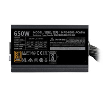 Cooler Master MWE Bronze 650W V3 - ALIMENTATION Maroc