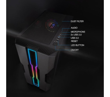 TooQ TQGCC103-B NIGHTCITY Black - Boitier Maroc