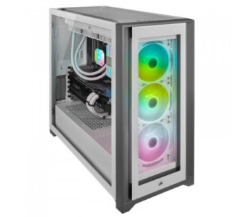 Corsair iCUE 5000X RGB Tempered Glass (Blanc) sur PC Gamer Master au Maroc