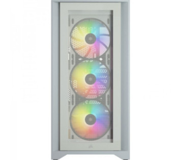 Corsair iCUE 4000X RGB Tempered Glass (Blanc)