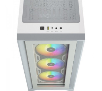 Corsair iCUE 4000X RGB Tempered Glass (Blanc) - Boitier Maroc
