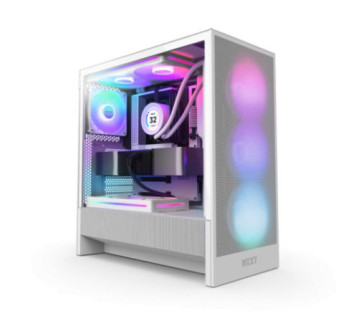 NZXT H5 Flow RGB White (2024) sur PC Gamer Master au Maroc