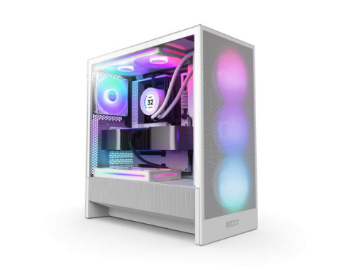 NZXT H5 Flow RGB White (2024) sur PC Gamer Master au Maroc