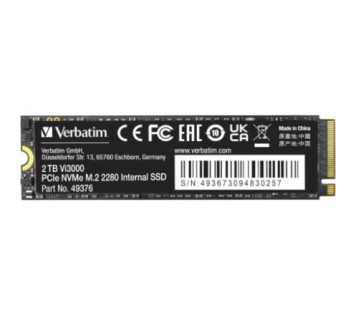 VERBATIM Vi3000 2TB M.2 PCle GEN3X4 sur PC Gamer Master au Maroc