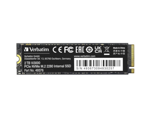 VERBATIM Vi3000 2TB M.2 PCle GEN3X4 sur PC Gamer Master au Maroc