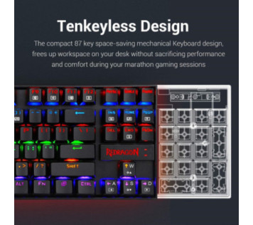 Redragon K552 TKL RGB (Outemu Red Switches) - Clavier Maroc