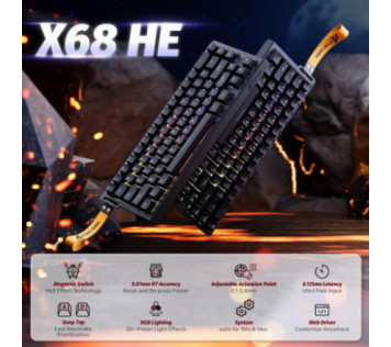 ATTACK SHARK X68 HE BLACK (Magnetic Switch)