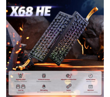ATTACK SHARK X68 HE BLACK Contour (Magnetic Switch)