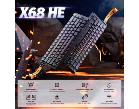 ATTACK SHARK X68 HE Moon Night (Magnetic Switch)
