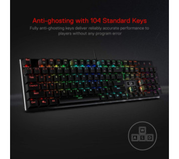 Redragon K556 RGB (Brown Switches) - Clavier Maroc
