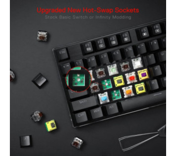 Redragon K556 RGB (Brown Switches) - Clavier Maroc