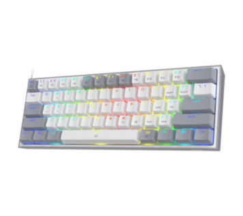 Redragon K617 Fizz 60% RGB Red Switches (White/Gray) sur PC Gamer Master au Maroc