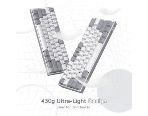 Redragon K617 Fizz 60% RGB Red Switches (White/Gray)