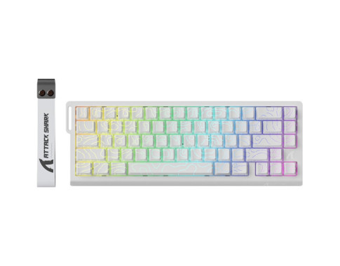 ATTACK SHARK X68 HE White Contour (Magnetic Switch) sur PC Gamer Master au Maroc