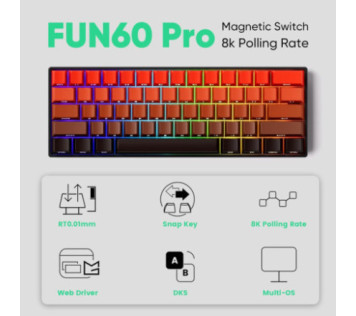MonsGeek FUN60 Pro RED (Magnetic Switch)