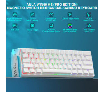 Aula WIN60 HE WHITE (Magnetic Switch) - Clavier Maroc