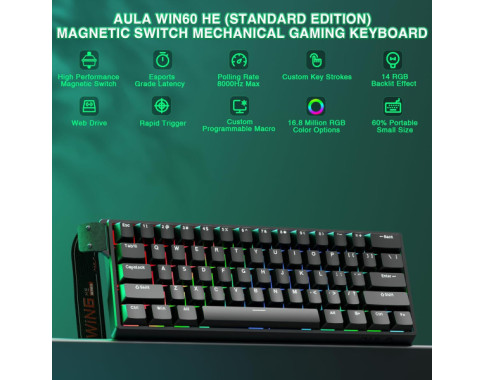 Aula WIN60 HE BLACK (Magnetic Switch)