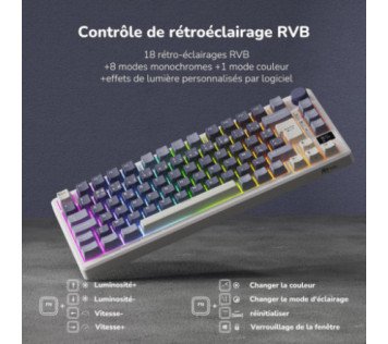 Royal Kludge RKM75 (Bleu) - Clavier Maroc