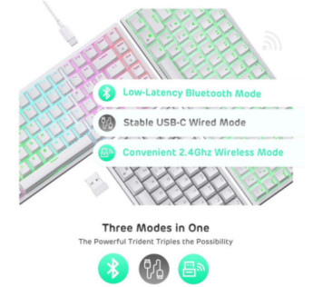 Royal Kludge RK84 RGB Red Switch (White)