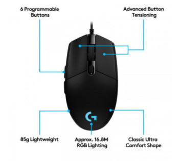Logitech G102 LightSync RGB (Noir)