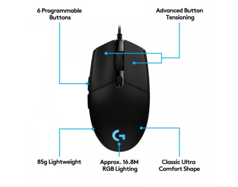Logitech G102 LightSync RGB (Noir)