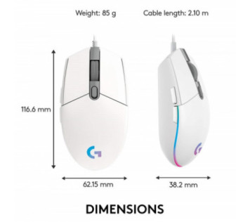 Logitech G102 LightSync RGB (Blanc)