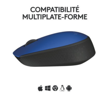 Logitech M171 Wireless Mouse (Blue) - Souris Maroc