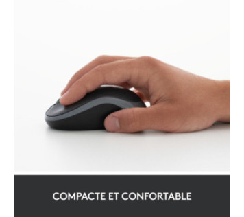 Logitech Wireless Mouse M185 (Gris) - Souris Maroc