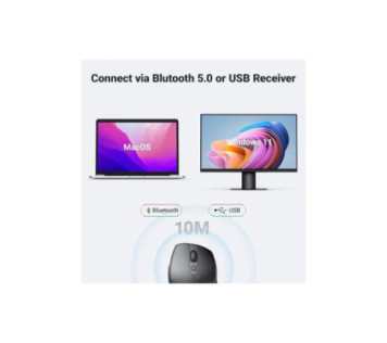 Ugreen Souris sans fil Design Egr 2,4 GHZ & BT5.0 15M