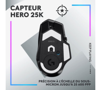 Logitech G G502X Plus Noir - Souris Maroc