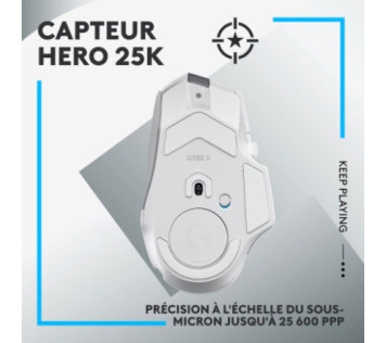 Logitech G G502X Lightspeed White - Souris Maroc