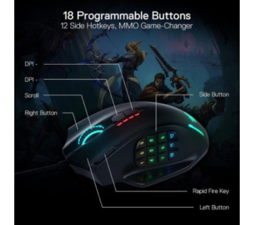Redragon M908 Impact RGB MMO - Souris Maroc