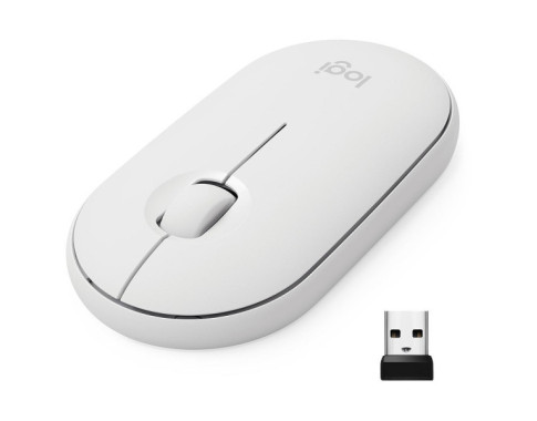 Logitech Pebble M350 (Blanc) sur PC Gamer Master au Maroc