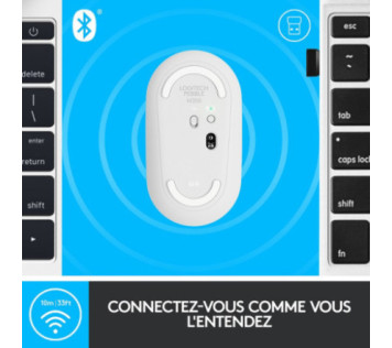 Logitech Pebble M350 (Blanc) - Souris Maroc
