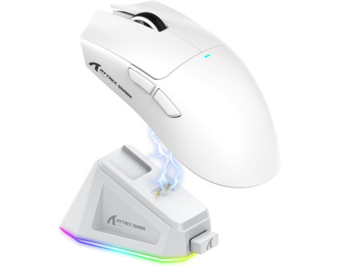 ATTACK SHARK X11 WHITE sur PC Gamer Master au Maroc