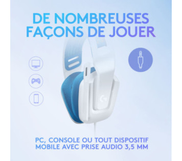 Logitech G G335 (Blanc) - Casque Maroc