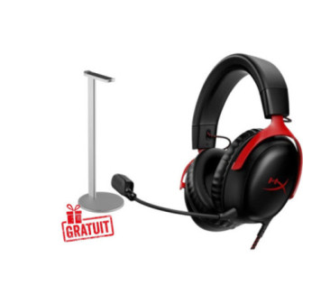 Bundle HyperX Cloud III (red) + XTRMLAB X1-10SPH sur PC Gamer Master au Maroc