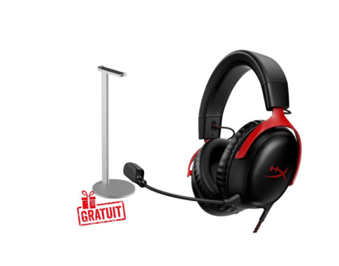 Bundle HyperX Cloud III (red) + XTRMLAB X1-10SPH sur PC Gamer Master au Maroc