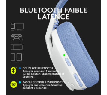 Logitech G G435 (White) - Casque Maroc