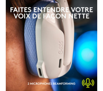 Logitech G G435 (White) - Casque Maroc