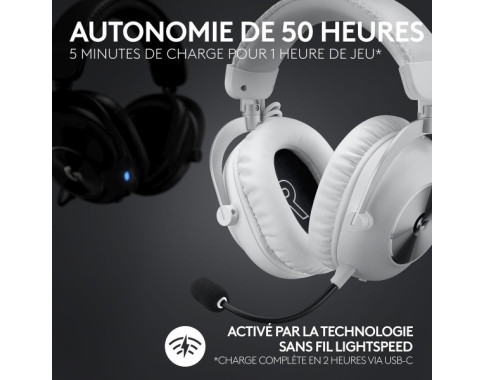 Logitech G Pro X 2 Lightspeed (Blanc)
