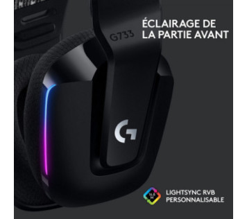 Logitech G733 Lightspeed Black - Casque Maroc